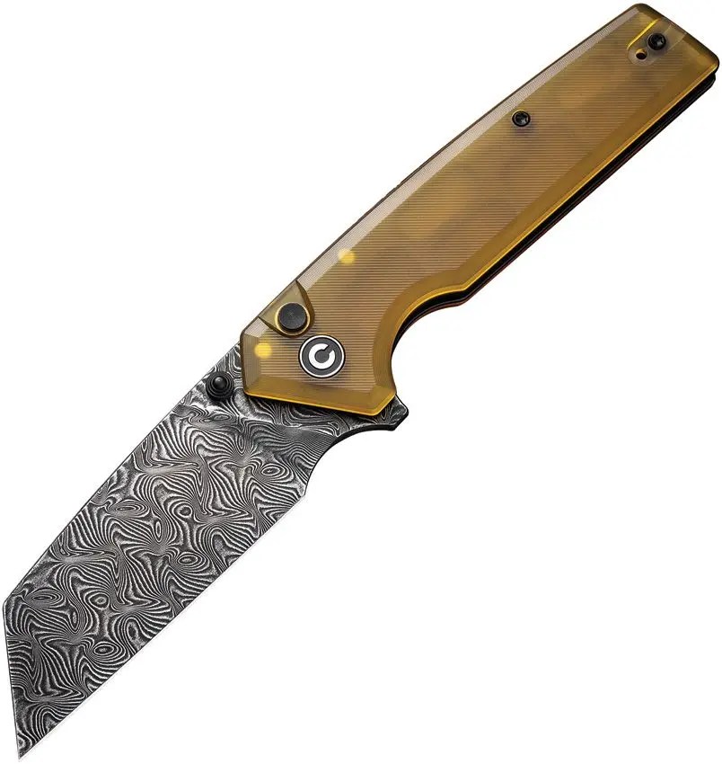 Civivi Amirite - Damascus Blade - Ultem Button Lock Handle - C23028DS1 