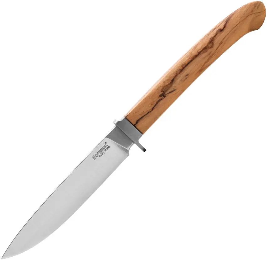 Lionsteel AGO - M390 Satin Fixed Blade - Olive Wood and Titanium Handle - AG1UL