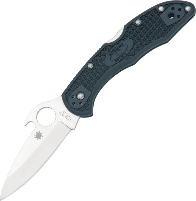 Spyderco Delica 4 - VG10 Blade with Emerson Wave - Gray FRN Handle - C11PGY