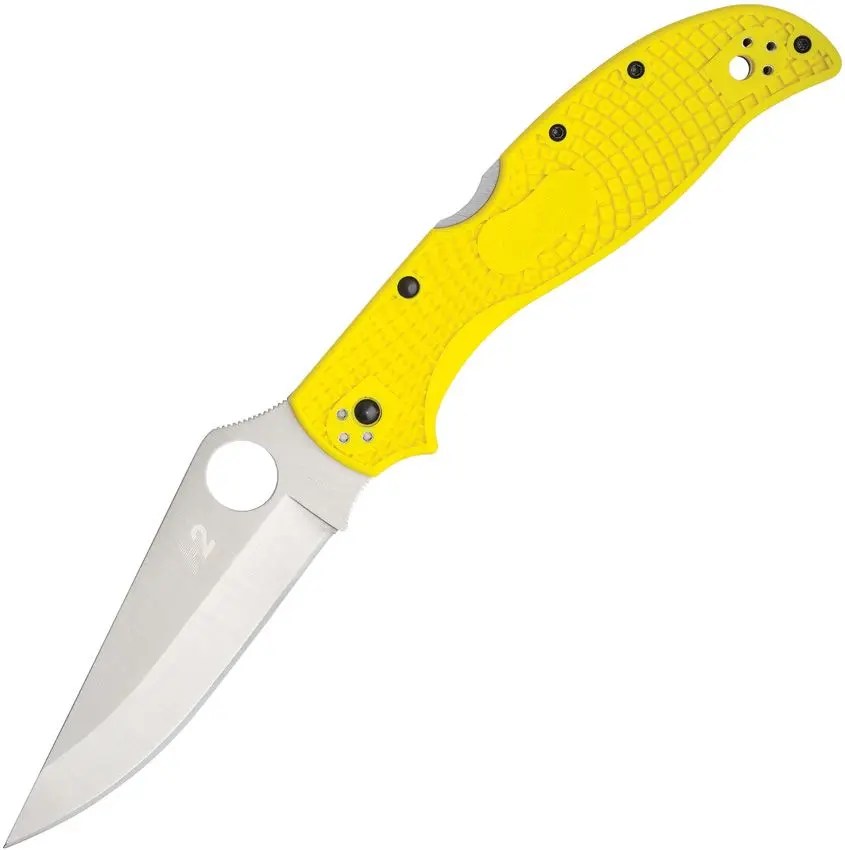 Spyderco Stretch 2 XL Lightweight Salt - H2 Stainless Steel - Yellow FRN Handle - C258PYL