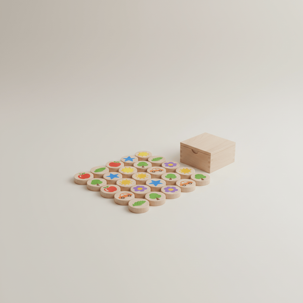 Wooden Puzzle Memory Game