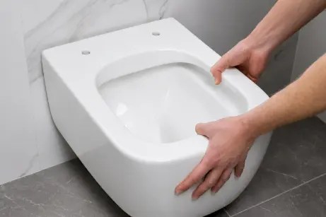 Back to wall toilet installation