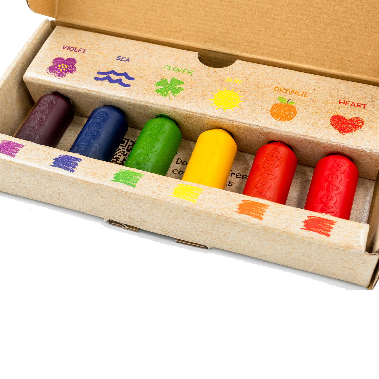 Medenka Beeswax Crayons Junior (6 colors) - Medenka