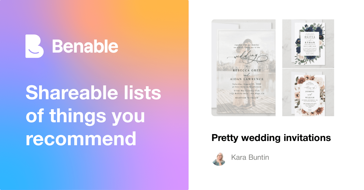 Pretty wedding invitations