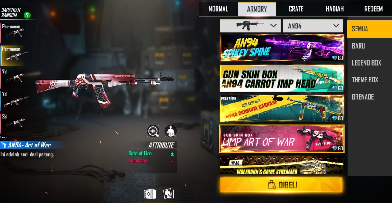 An94, uma ar com alto recuo porem alto poder de fogo. Ar Fans Must Have Here Are 5 Best Gun Skins For An94 In Free Fire Dunia Games