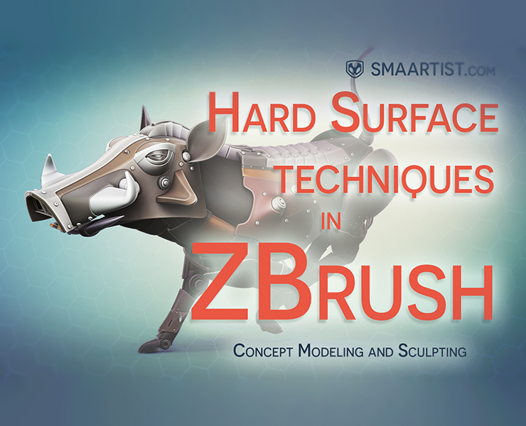 Guide Hard Surface Techniques In Zbrush - Geometric Backgrounds - Elegant Full HD Collection