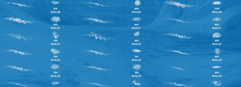 Snow Brush Set Filtergrade - Nature Textures - Perfect Ultra HD Collection