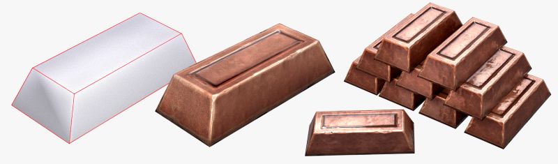 Copper Ingot Flippednormals - Creative HD Gradient Textures | Free Download