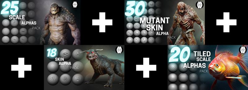 Artstation 4 Alpha Packs Bundle - Dark Wallpaper Collection - 4K Quality