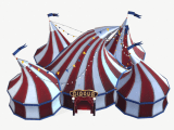 Circus Tent Low Poly 3d Model Flippednormals