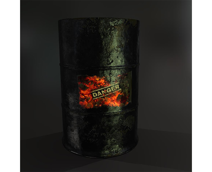 Fuel Barrel Pbr Model Flippednormals - Minimal Picture Collection - High Resolution Quality