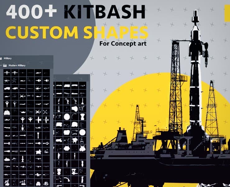 Kitbash Custom Shapes Vol 2 Youtube - Premium Sunset Pattern Gallery - Retina