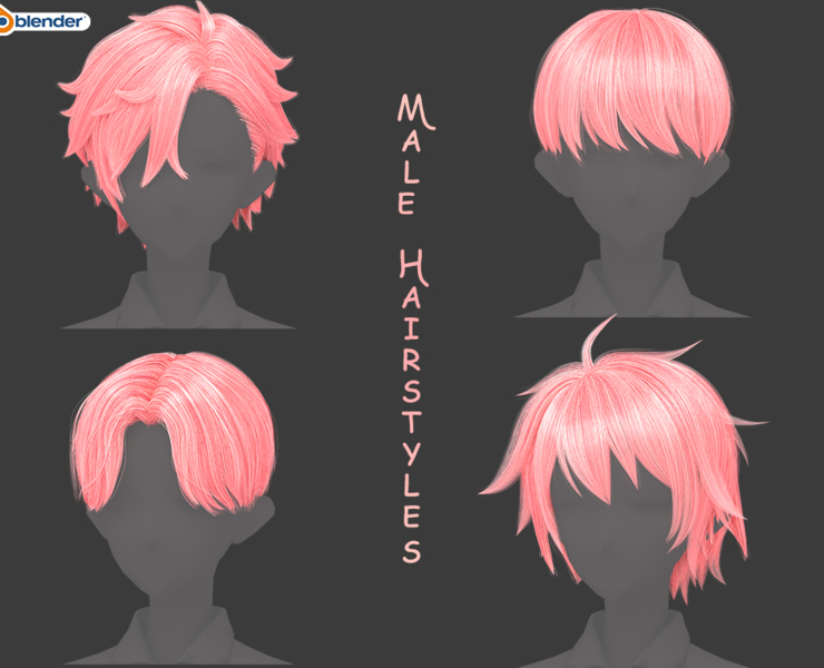 Anime Boy Hairstyles Pack Blend Flippednormals - Abstract Wallpapers - Modern 8K Collection