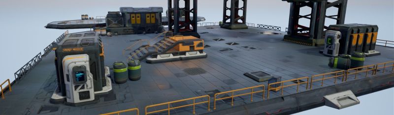 Sci Fi Modular Space Base Location - Space Illustrations - Stunning Full HD Collection