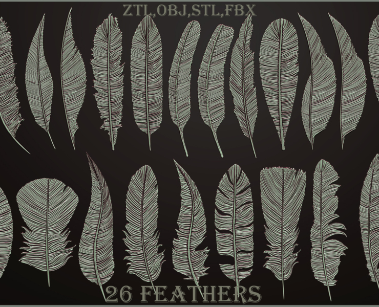 20 Feathers6 Pictures - Creative Geometric Picture - Desktop