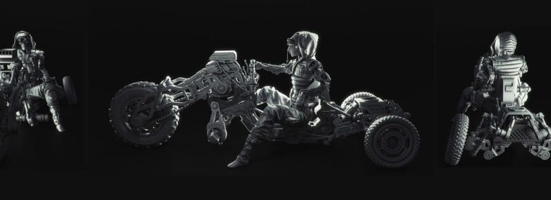 Hard Surface Kitbash Vol 1 Flippednormals - Sunset Illustration Collection - Mobile Quality