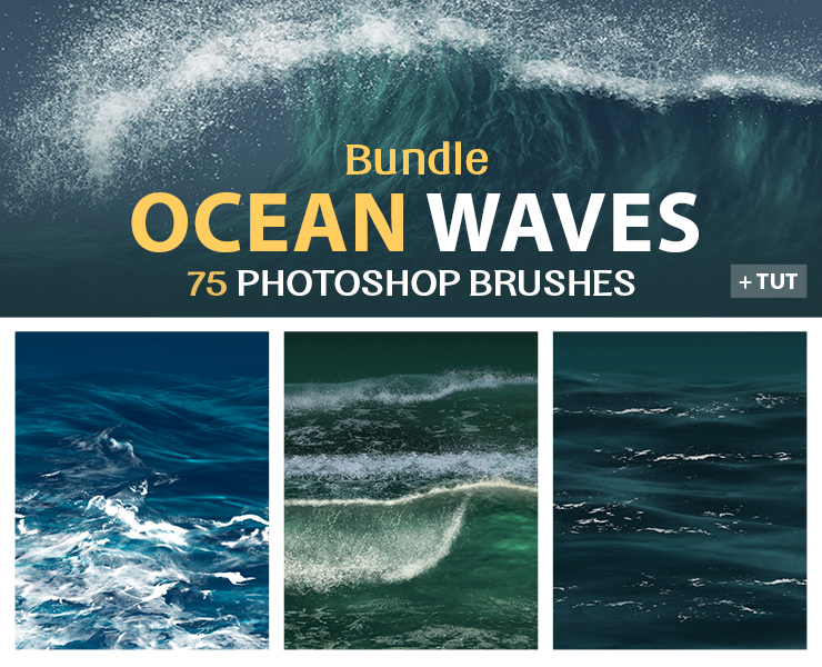 Ocean Waves Brushes Bundle - Best City Designs in High Resolution