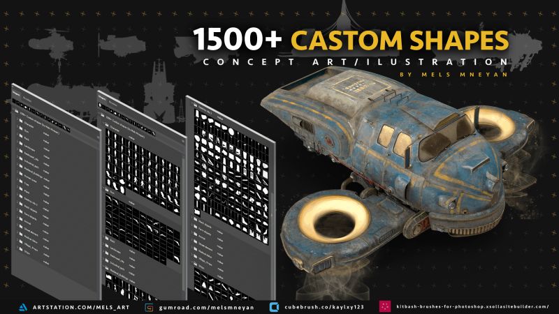 400 Kitbash Custom Shapes Flippednormals - Download Gorgeous Dark Image | Ultra HD
