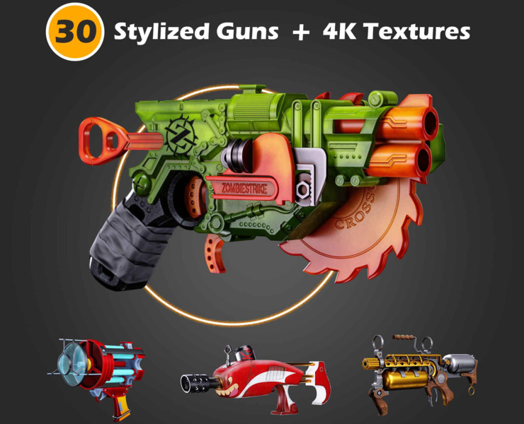 Stylized Guns Flippednormals - Best Sunset Illustrations in Retina