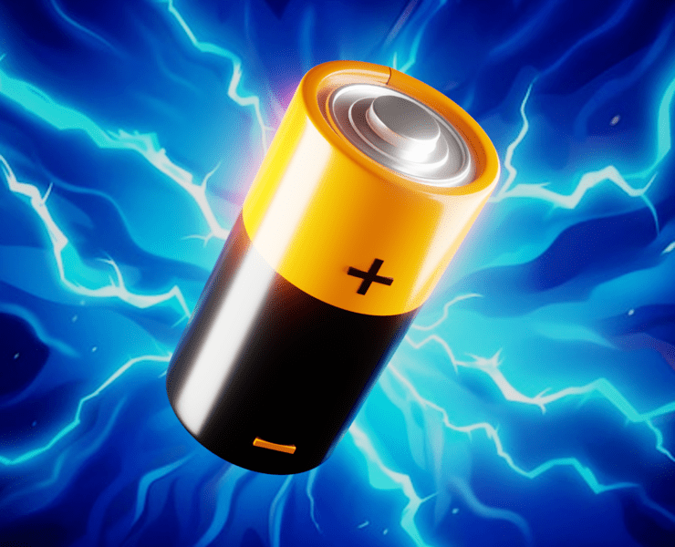 Battery Cell Scene Flippednormals - Premium Abstract Illustration Gallery - High Resolution