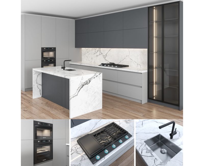 Modern Kitchen Flippednormals - Beautiful Mountain Art - HD