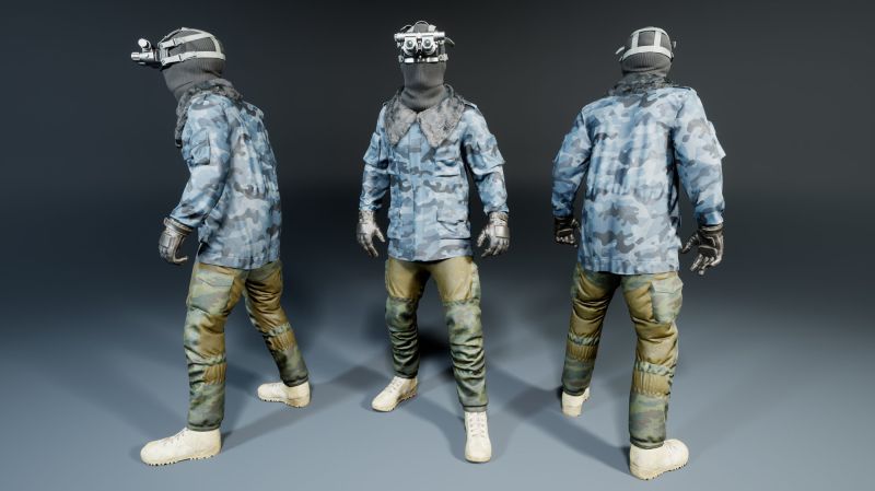 Modular Russian Soldier Asset Cloud - Download Gorgeous Minimal Background | 4K