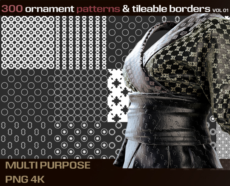 300 Ornamental Patterns Tileable Flippednormals - Stunning Landscape Design - Mobile