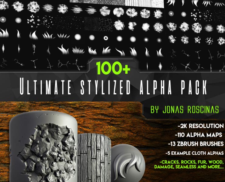 100 Ultimate Stylized Alpha Pack Polycount - Desktop Ocean Designs for Desktop
