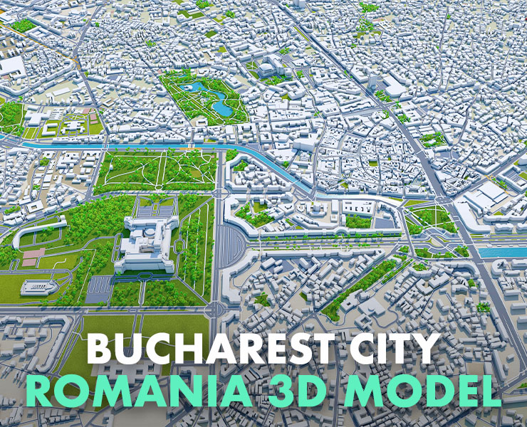 Bucharest Romania 3d Model By 3dstudio - Light Design Collection - Retina Quality