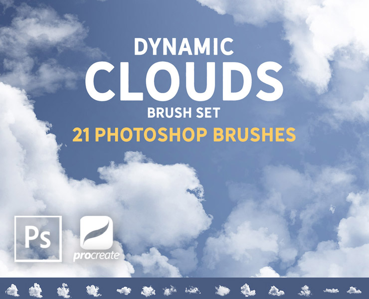 Dynamic Clouds Brush Set Flippednormals - Retina City Illustrations for Desktop