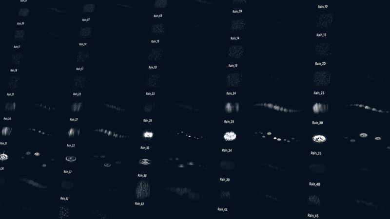 Rain Brush Set Flippednormals - Download Classic Nature Texture | HD