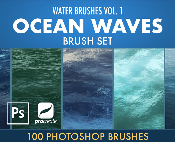Ocean Waves Brush Set Bundle Procreatebrushes Procreatebrush - Ultra HD Abstract Picture - 8K