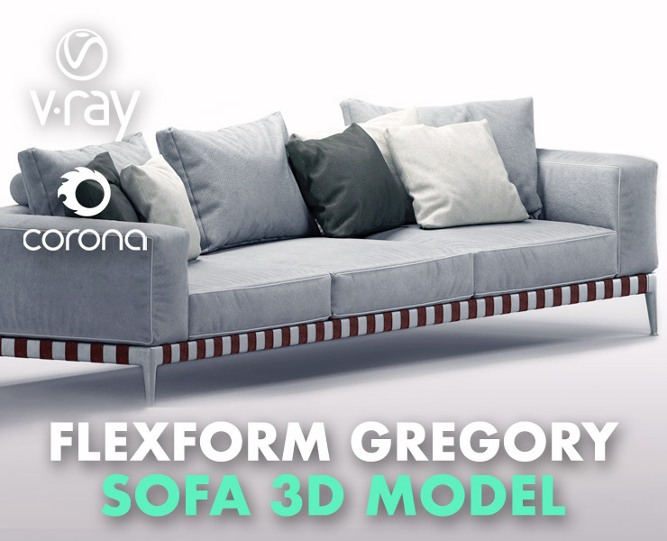 Flexform Gregory Sofa 02 Flippednormals - Modern Full HD Space Designs | Free Download