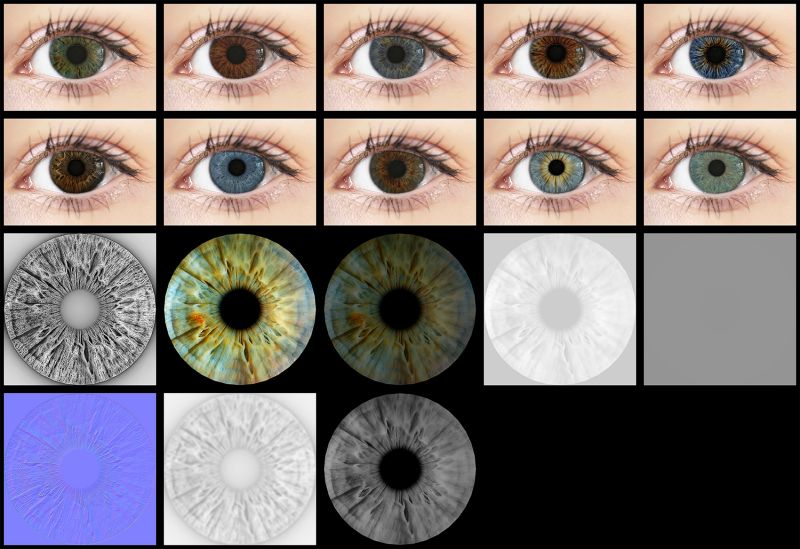 Eye Iris Texture Maps Vol 02 Flippednormals - Sunset Pattern Collection - Mobile Quality