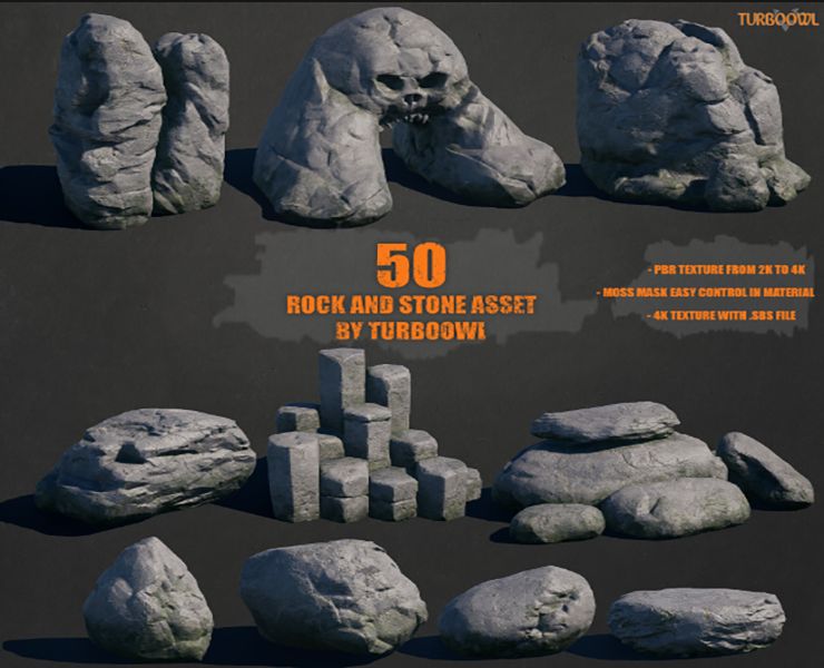 Openworld Stone Rock Asset Cloud - Desktop Abstract Wallpapers for Desktop