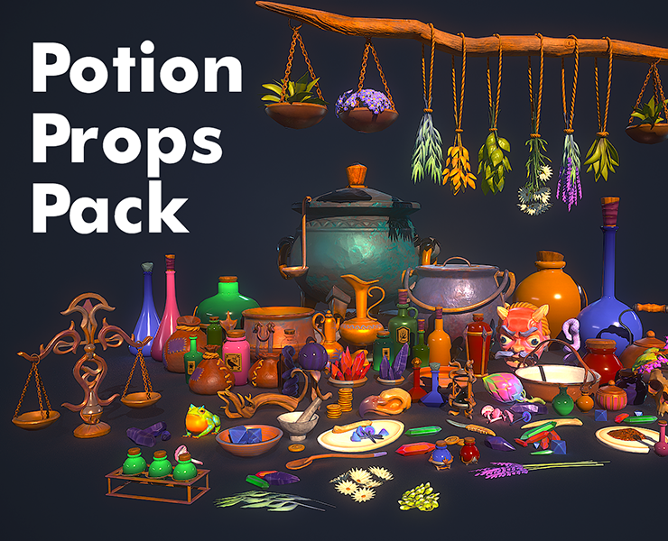 Potion Props Pack - Gorgeous Geometric Design - High Resolution