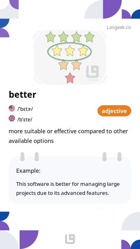 Definition & meaning of "better"