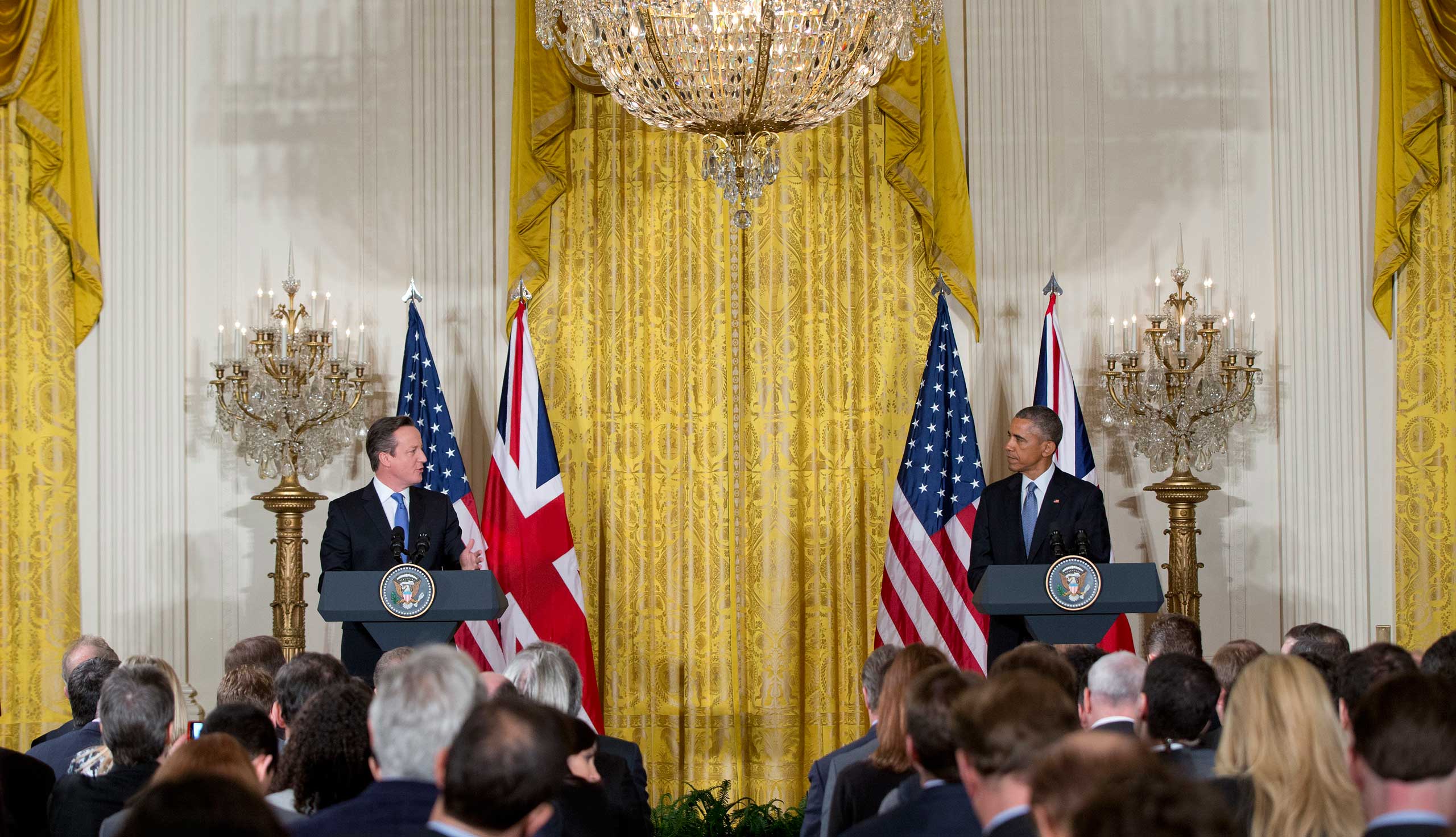 President Obama And Prime Minister Cameron Address Terrorism Time