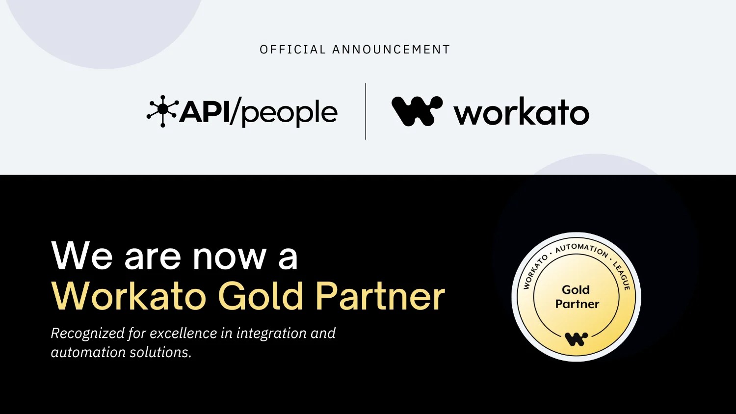 API People Achieves Gold Status in Workato Partner Program