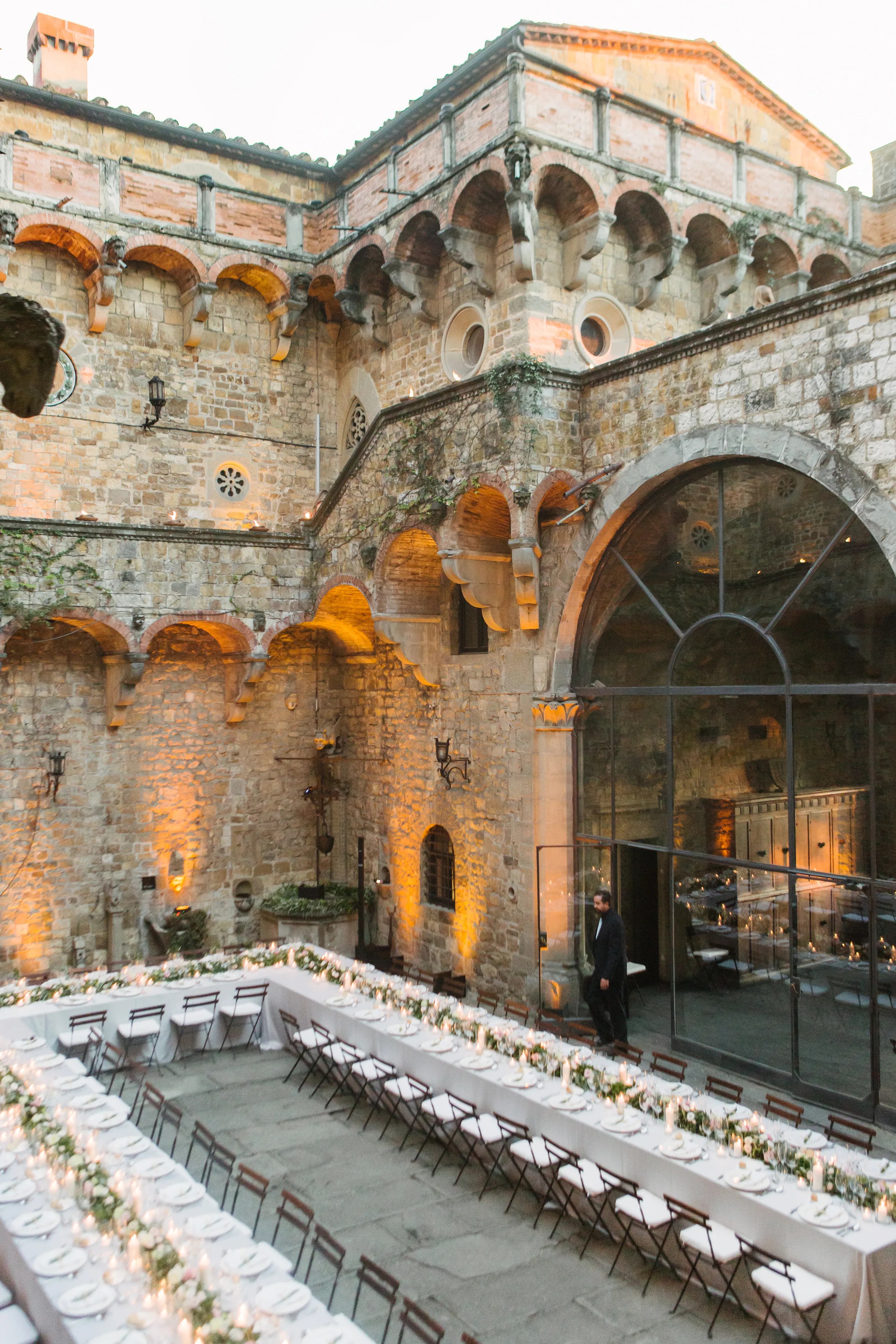 Including simple response options will make it easy for your guests to fill out your rsvp cards. Castello di Vincigliata Courtyard Reception