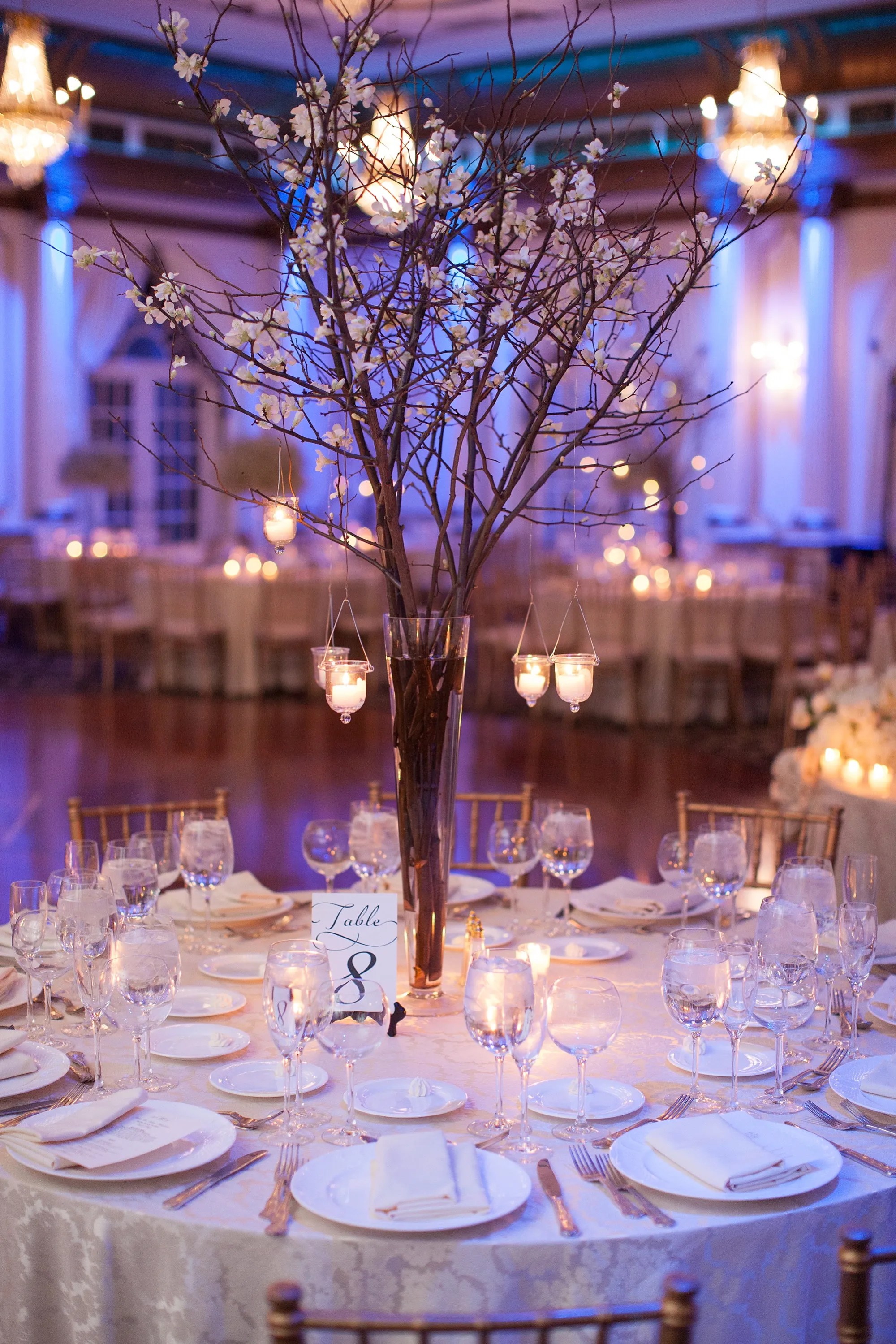 When those trends collided, a l. Whimsical Branch Centerpiece with Hanging Candles