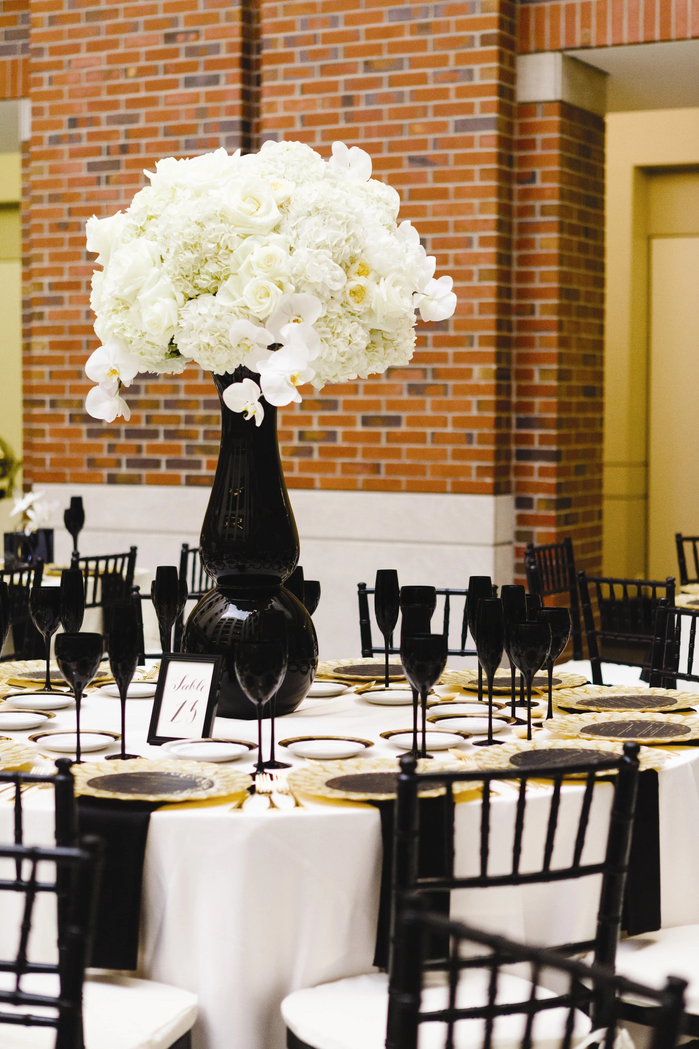 Made of black zirconium, this men's wedding ring from manly bands is an immediate. Tall, All White Centerpieces