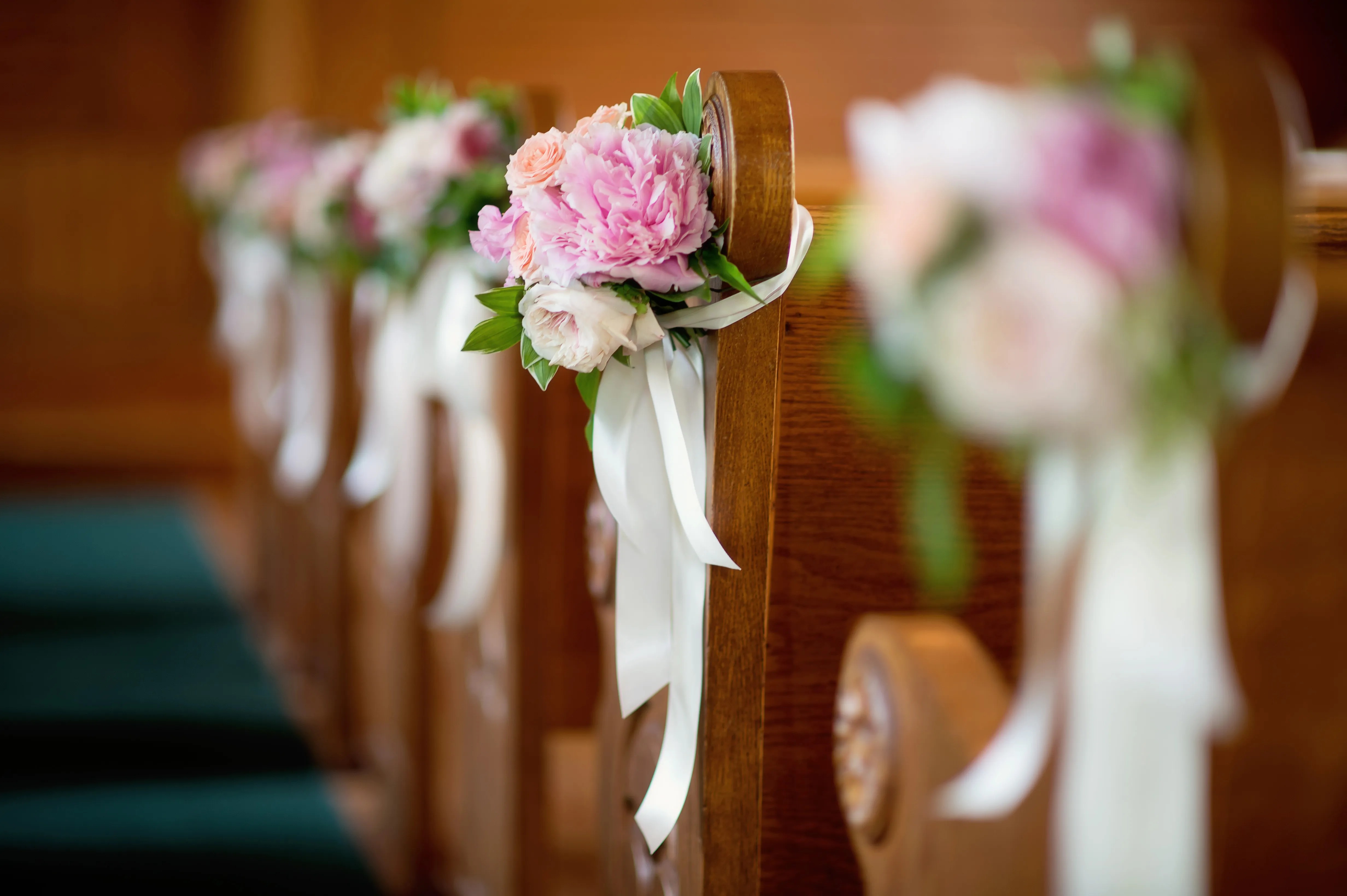 Bridal showers are fun celebrations leading up to weddings. Pink Peony Aisle Pew Decor