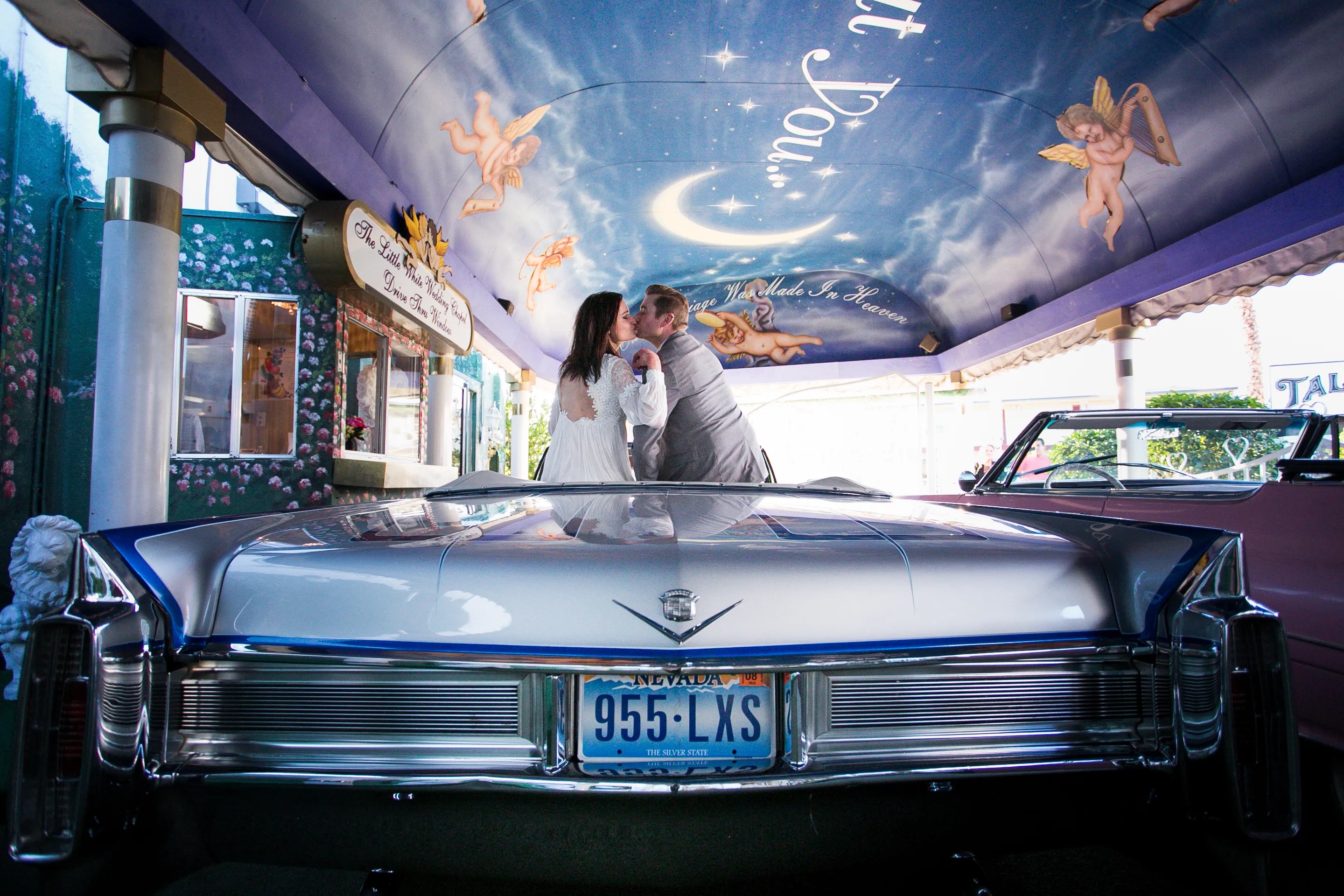 Find cheap deals and discount rates that best fit your budget. A Retro Drive-Through Elopement at Little White Wedding