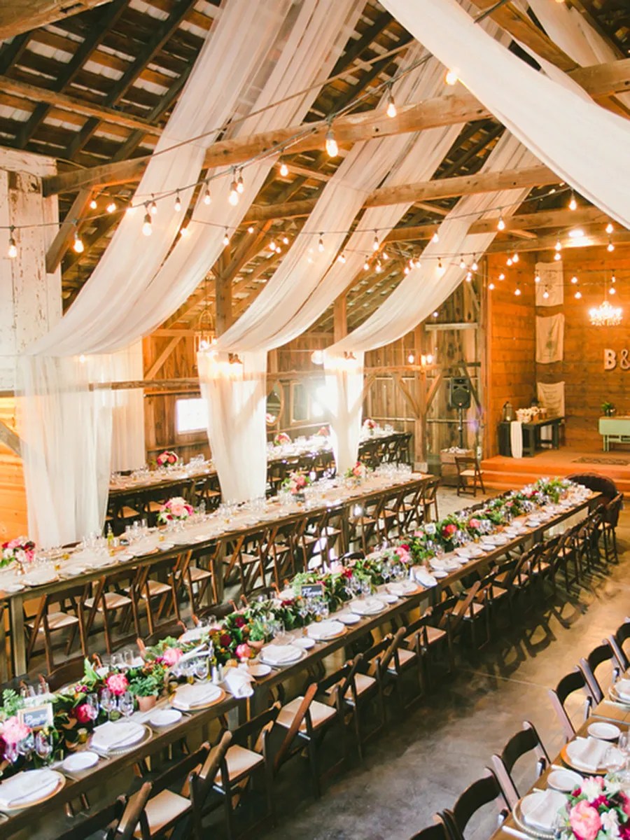 Drapery isn't just meant for windows. 20 (Easy!) Ways to Decorate Your Wedding Reception