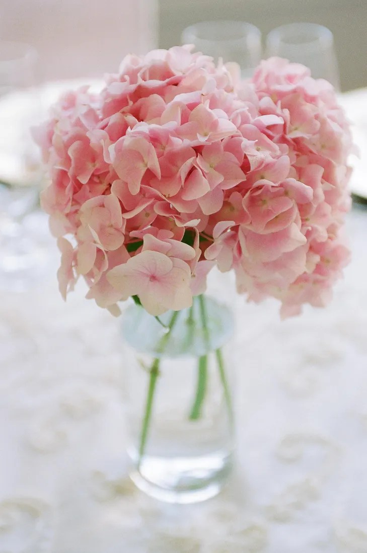 As a result, many couples are forgoing tradition in favor of flexible approaches to covering wedding exp. Light Pink Hydrangea Centerpiece