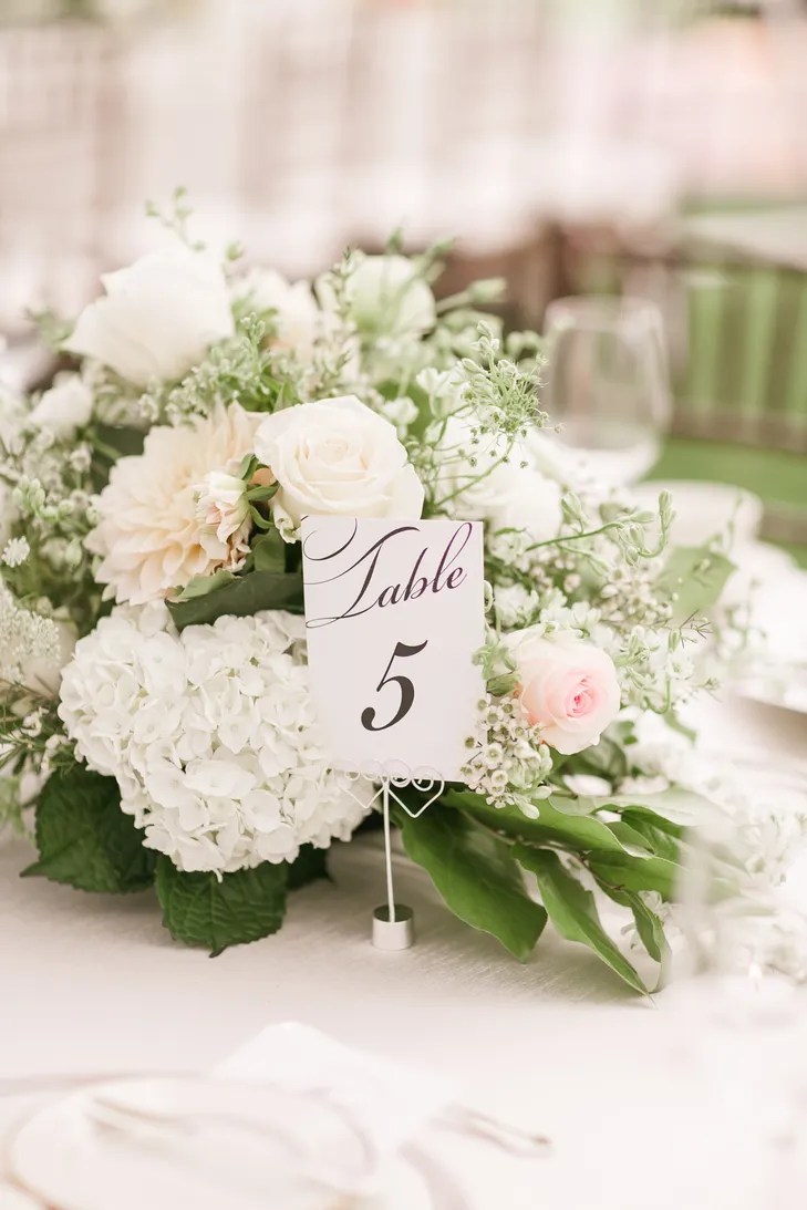 The nations premier flower preservation professionals since 1993. Table Number With White Flower Centerpiece