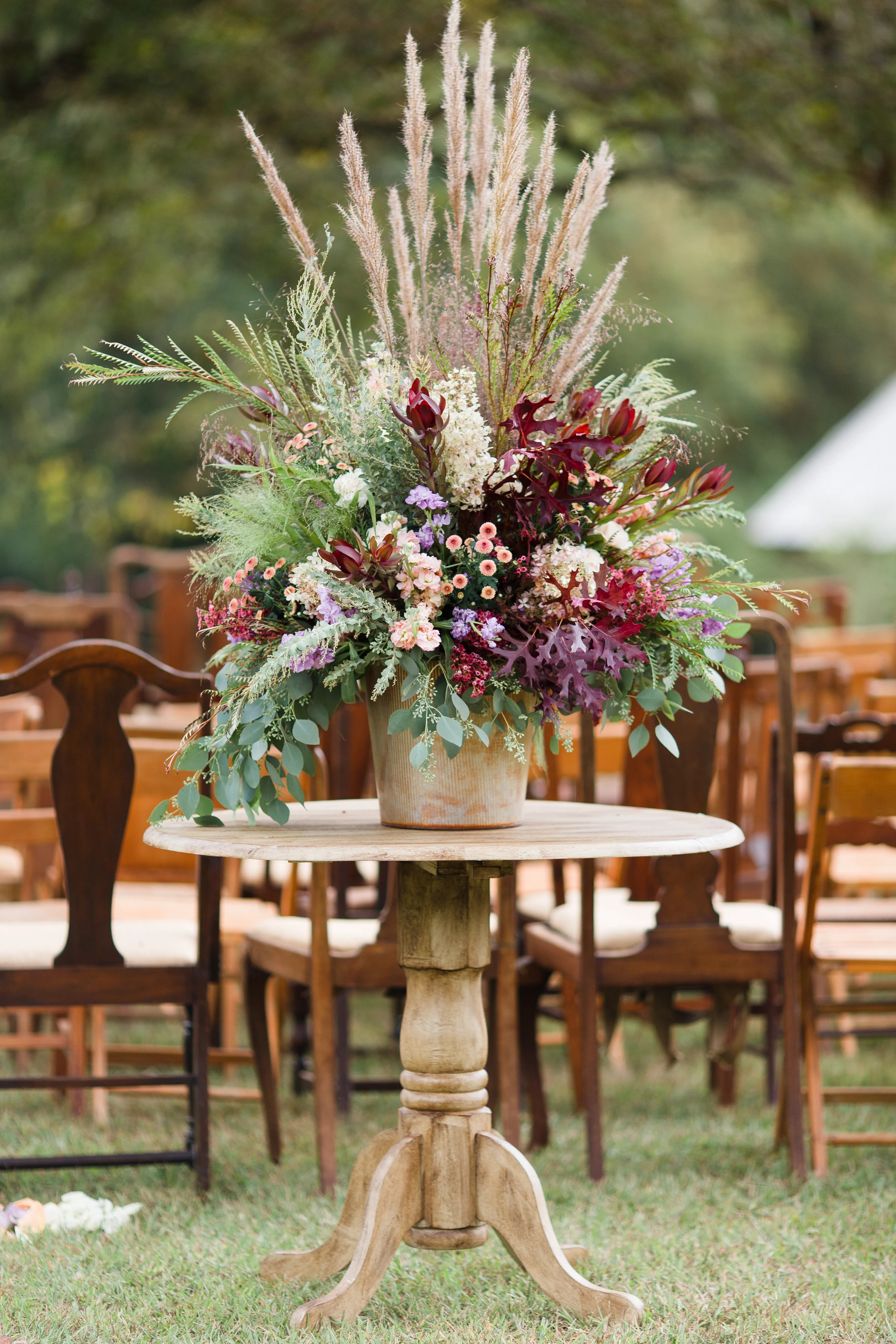 When those trends collided, a l. Wild Fall Flower Arrangement Aisle Decoration