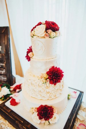 burgundy cake flowers buttercream rustic ivory flower maroon blush square ceremony decorating tier petal recessional outdoor diy touch smooth stand