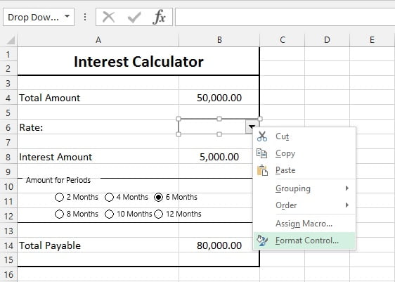 ComboBox from Excel Form Control
